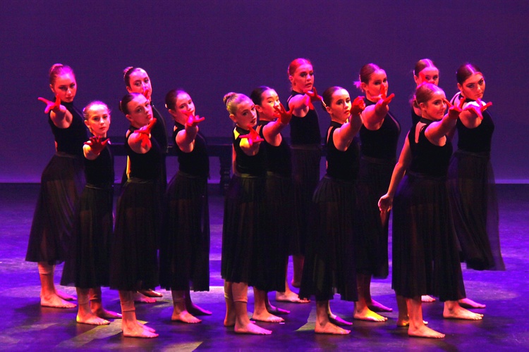 Students practising